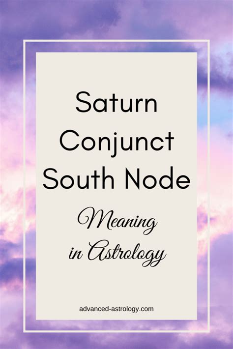 Nodes transiting Nodes. . Saturn conjunct south node composite